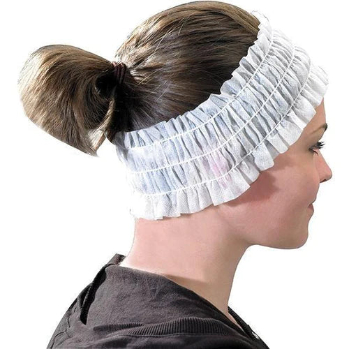 Disposable White Head Bands - Everything Wellness