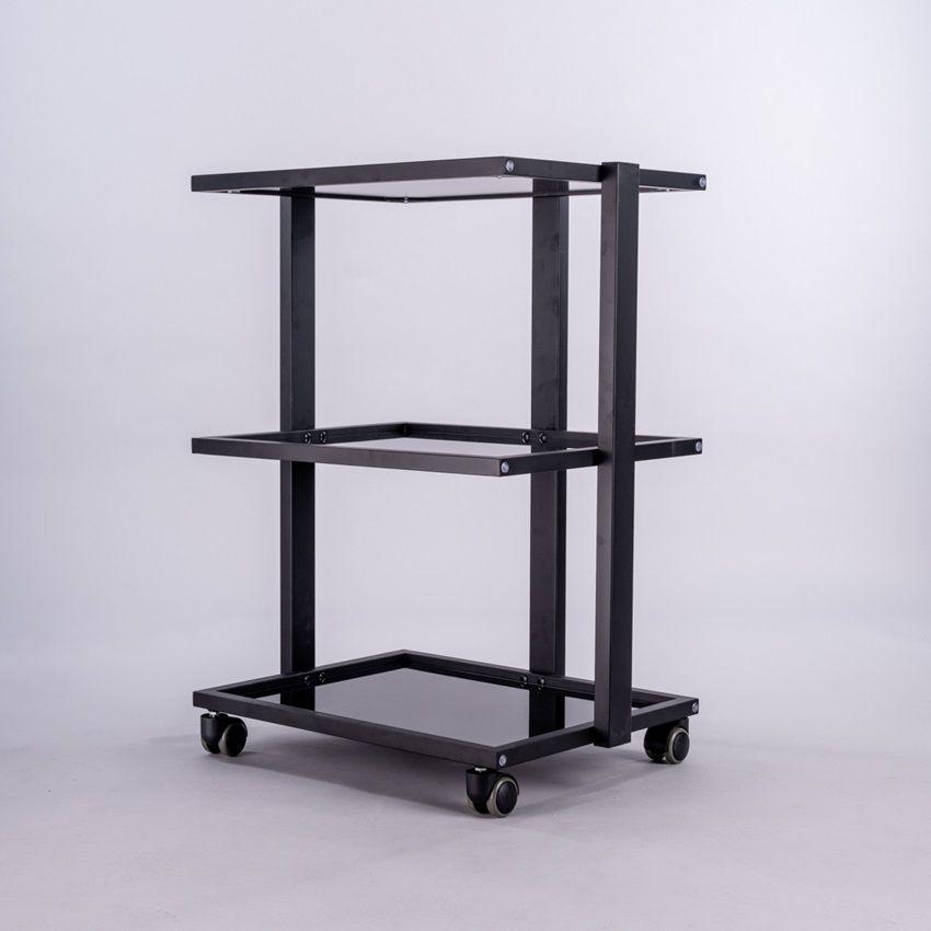 PJS 3 Tier Glass Shelved Trolley - Everything Wellness