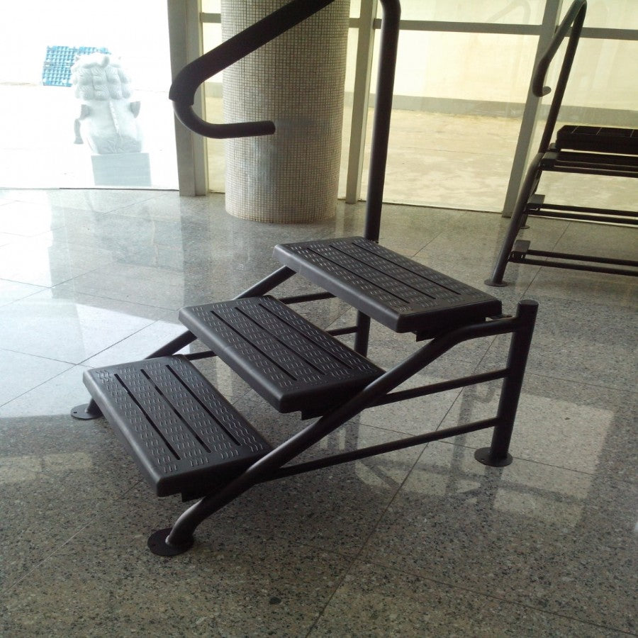 Steps 3 Tier for Swim Spa - Black - Everything Wellness
