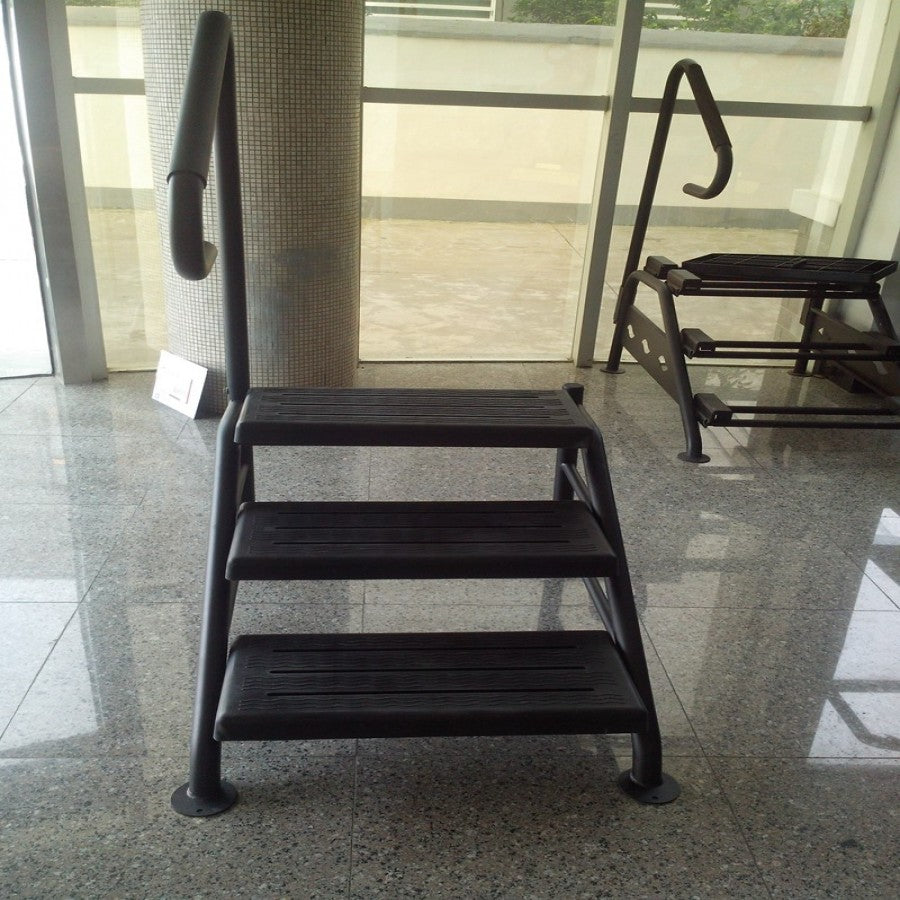 Steps 3 Tier for Swim Spa - Black - Everything Wellness