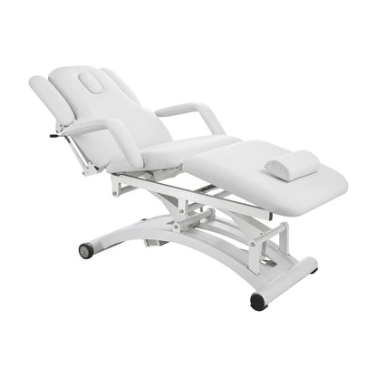 PJS White PU Upholstery Electric Massage Treatment Couch - Everything Wellness