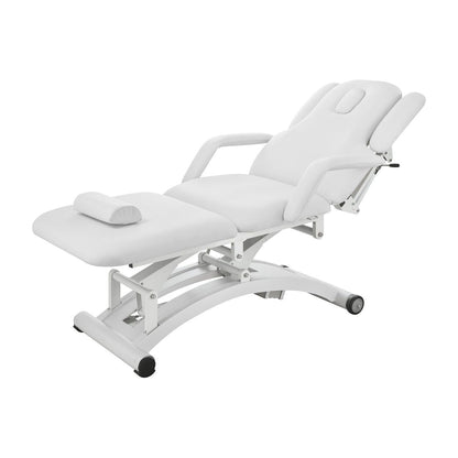 PJS White PU Upholstery Electric Massage Treatment Couch - Everything Wellness
