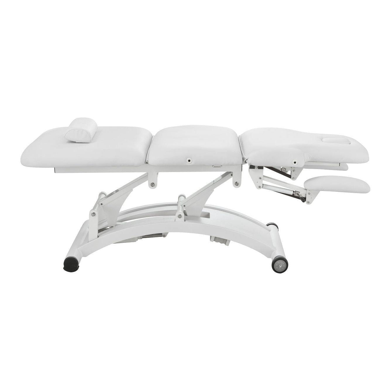 PJS White PU Upholstery Electric Massage Treatment Couch - Everything Wellness