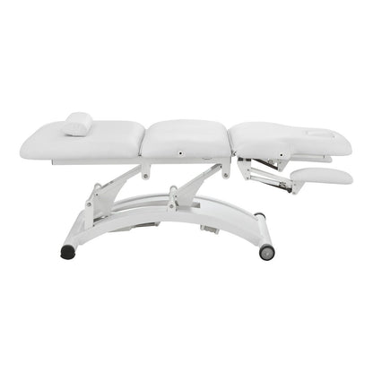 PJS White PU Upholstery Electric Massage Treatment Couch - Everything Wellness