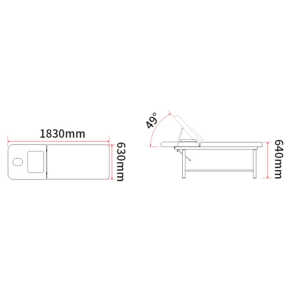 Static Deluxe Treatment Beauty Bed Fixed Height - Everything Wellness