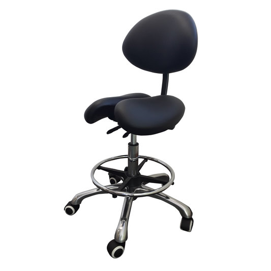 Affinity Split Seat Backrest Saddle Stool - Everything Wellness